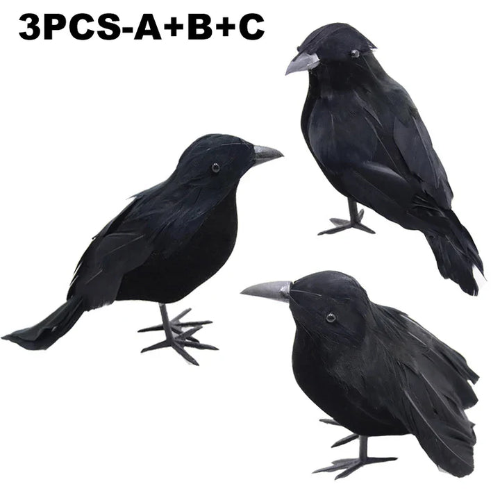 Rynx | Halloween Decoration Simulation Black Crow Raven Bird Repellent Pest Control Pigeon Repellent Garden Decoration Outdoor