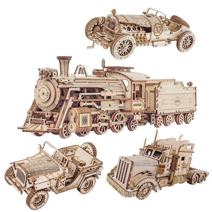 Lisslune | Historical 3D Wooden Army Jeep Model Kit for DIY Enthusiasts