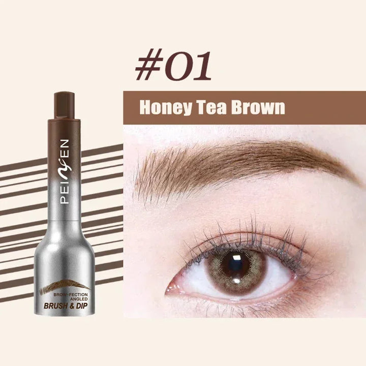 Rynx | Air cushion makeup paste with wild eyebrows, square brush, tea brown, printable 3D color, dip eyebrow booster, cream for adjusting hairlines
