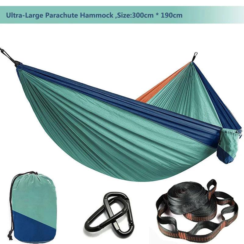 Lisslune | Zowee Ultimate Adventure Hammock Set with Tree Straps & Heavy Carabiners | Ultra-Durable Parachute Nylon
