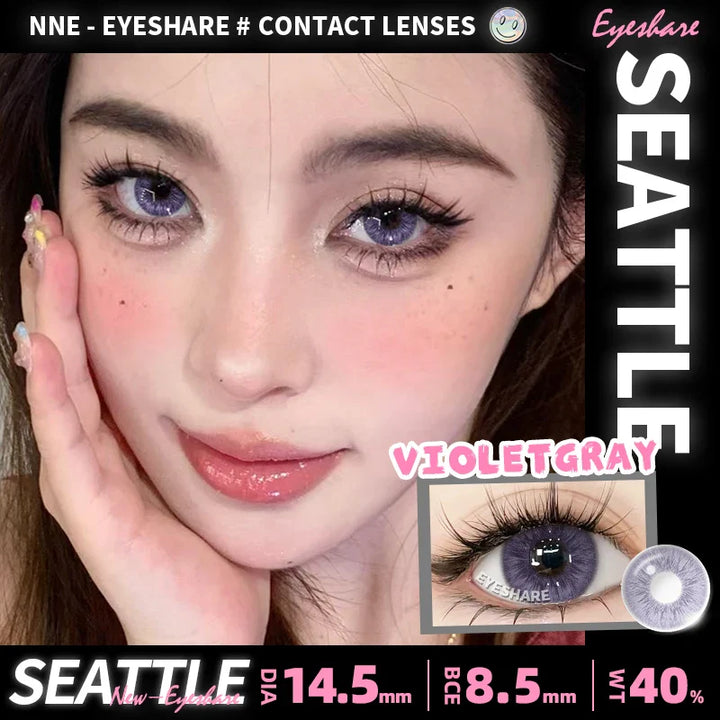 Rynx | 1 Pair of New Color Contact Lenses for Eyes Naturally Blue Eye Lenses Purple Lenses Gray Eye Contacts Brown Eye Lens Yearly