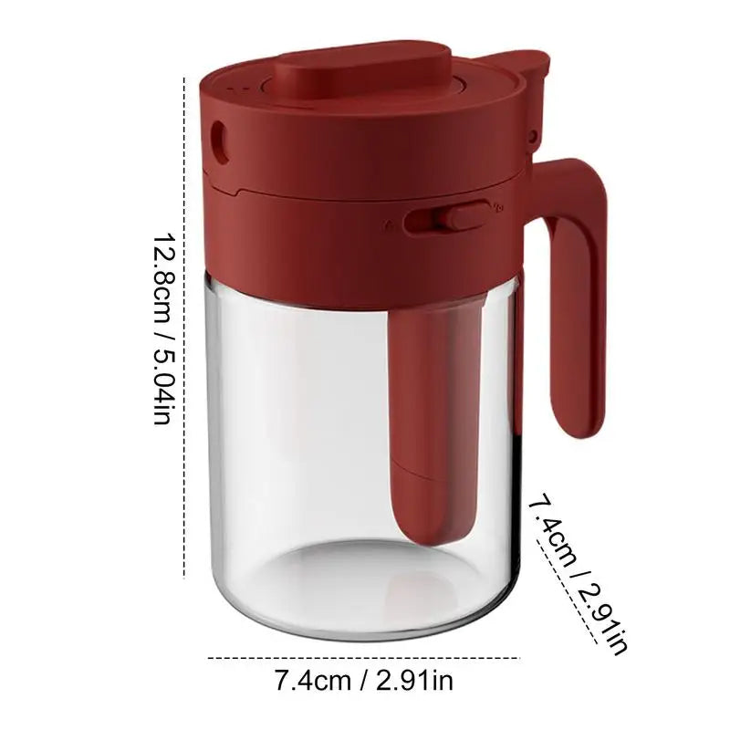 Lisslune | Transparent Glass Lockable Airtight  Seasoning Jar with Spoon