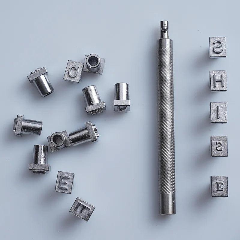 Lisslune | Adjustable Metal Stamp Set for Leathercraft: Alphabet and Number Impressions
