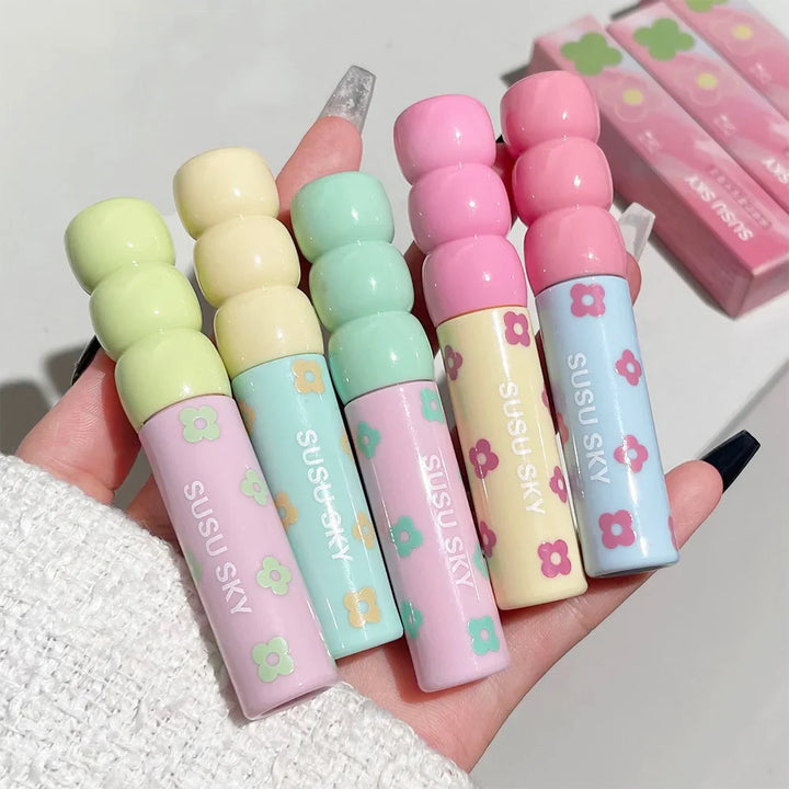 Rynx |1/5St Candied Fruits Lip Mud Milk Mist Velvet Matte Lip Gloss Long-lasting Not Easily Sticking To The Cup LipGlaze Almond Brown Pink