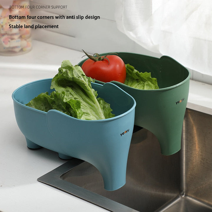 Lisslune | Elephant Easy Drain Sink Basket