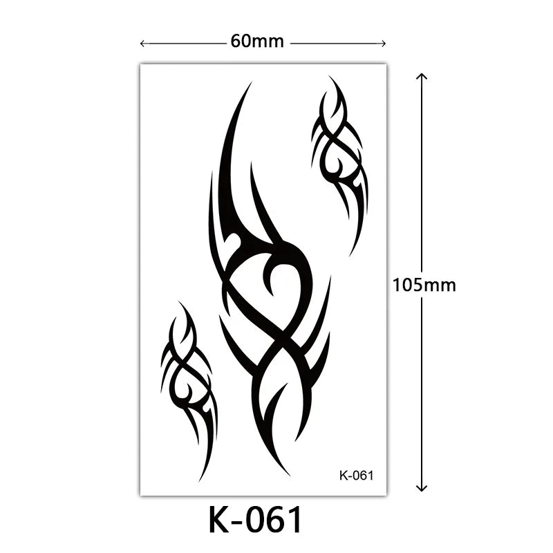 Rynx | New Temporary Tattoo Stickers Sexy Totem Butterfly Dreamcatcher Transfer Flash Tattoo Women Neck Hand Body Art Artificial Tattoos Men