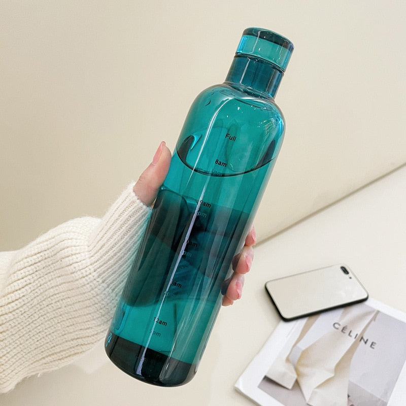 Lisslune | Time Scale Heat-Resistant Glass Water Bottle