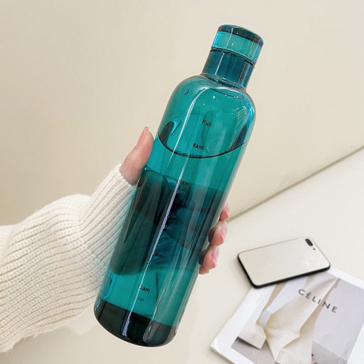 Lisslune | Time Scale Heat-Resistant Glass Water Bottle