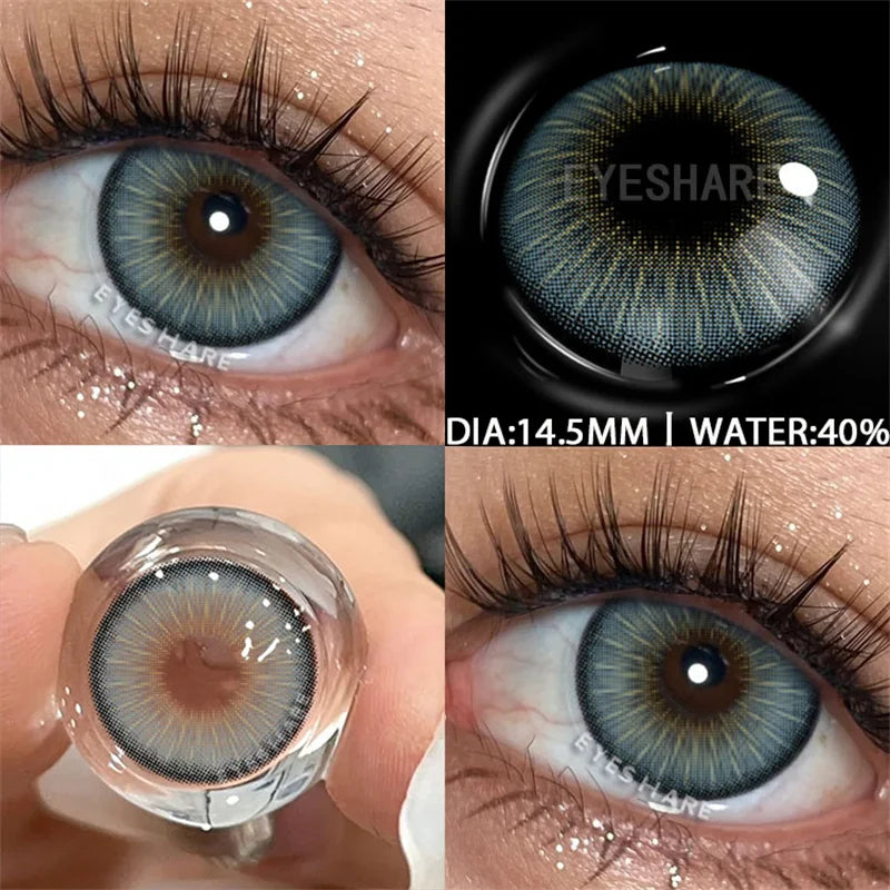 Rynx | Color contact lenses for the eyes 1 pair Korean fashion lenses Y2k Colorcon cosmetic brown lenses gray lenses green contact lenses