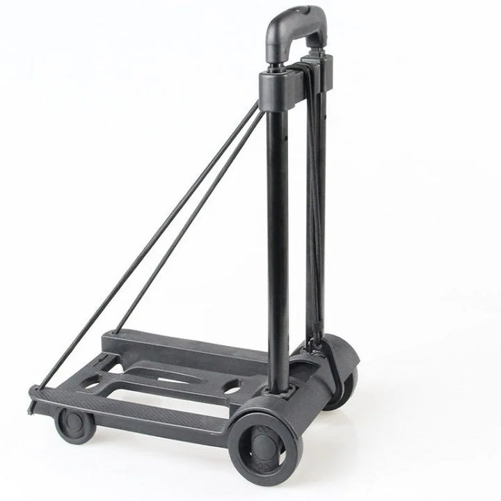 Lisslune | Folding Portable Hand Truck with 2 or 4 Wheels Adjustable Pull Rod – CarryFlex