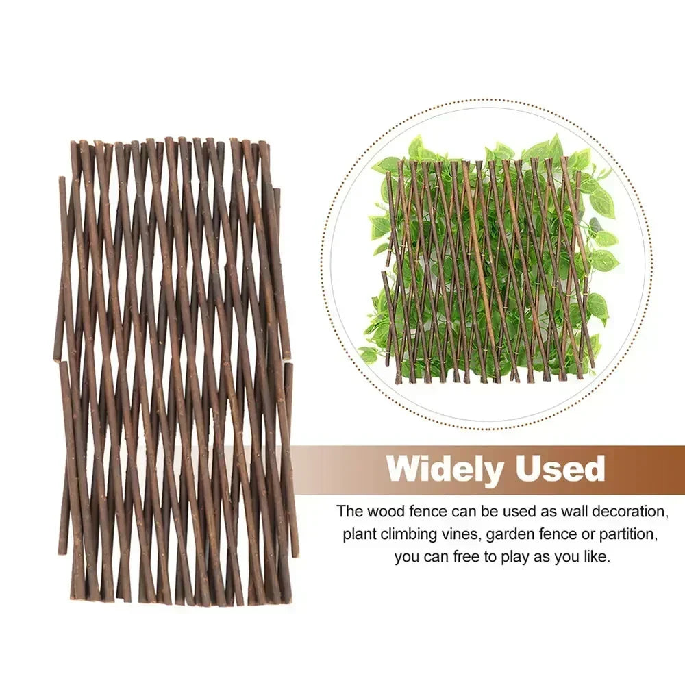 Rynx | 1/10 Piece extendable garden screen expandable trellis privacy hedge wooden fence for garden plants vines wall railing
