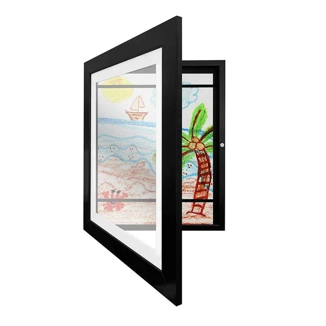 Lisslune | Magnetic Wooden Kids Easy Open Art Frame
