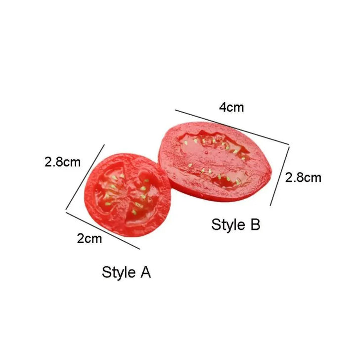 Lisslune | 4-piece realistic artificial cherry tomatoes - lifelike decorative fruits for home decor