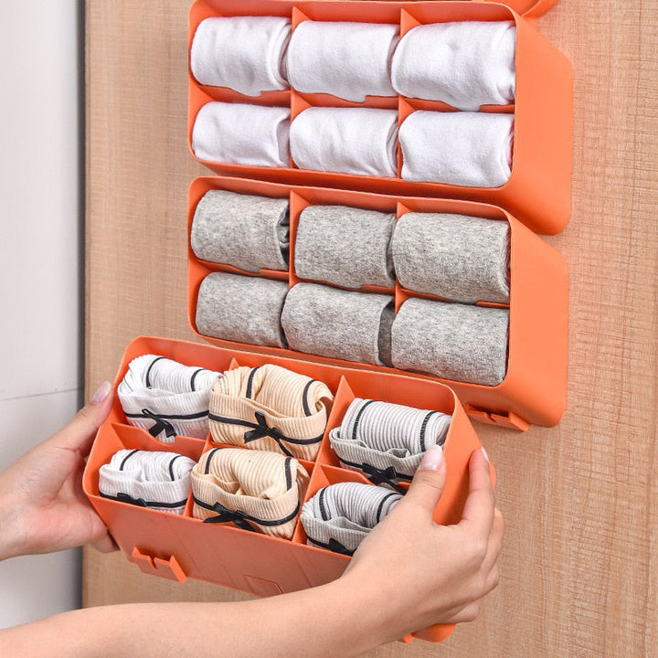 Lisslune | Self-Adhesive Stackable Wall Cloth Organizer Shelf