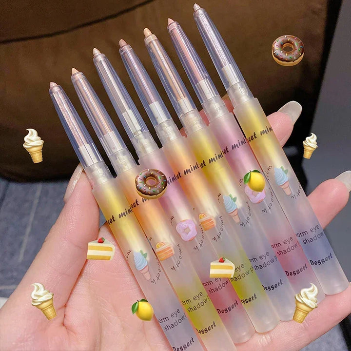 Rynx | Glitter Diamond Lying Silk Eyeshadow Pencil Waterproof Glossy Matte Brightening Silk Eyeshadow Eyeliner Highlighter Pencil Makeup Tool