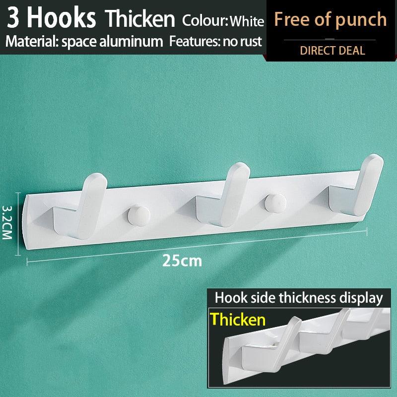 Lisslune | Space-saving Aluminum Hook Organizer: Efficient and stylish storage for any room