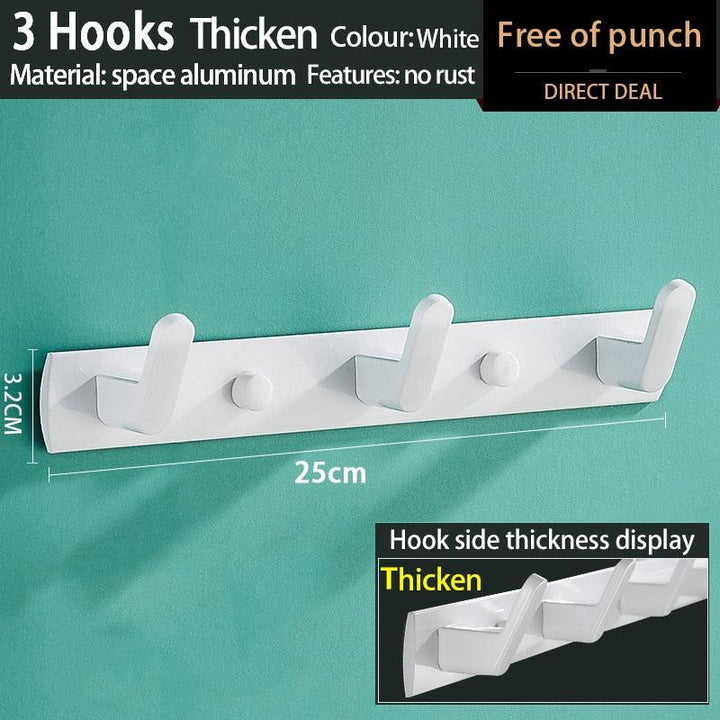 Lisslune | Space-saving Aluminum Hook Organizer: Efficient and stylish storage for any room
