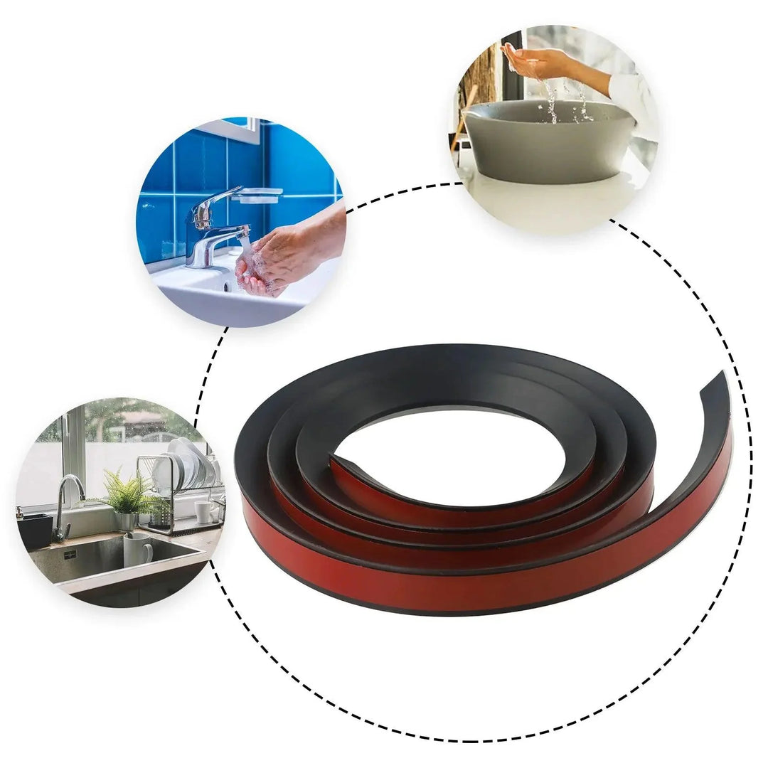 Lisslune | Flexible Silicone Water Barrier Strips for Kitchen and Bathroom Control