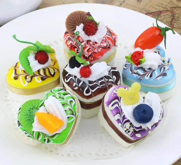 Lisslune | Playful Set of 6 Colorful PU Foam Cake Magnets for Creative Home Styling and Photography