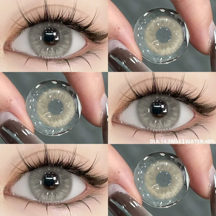 Rynx | 1 Pair of New Color Contact Lenses for Eyes Naturally Blue Eye Lenses Purple Lenses Gray Eye Contacts Brown Eye Lens Yearly