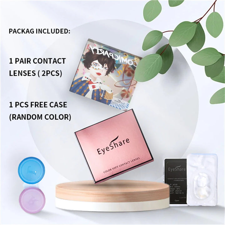Rynx | Cosplay Colored Contact Lenses for Halloween Vampire Red Contact Lens Anime Colored Eye Lenses Annual Blue Contact Lenses