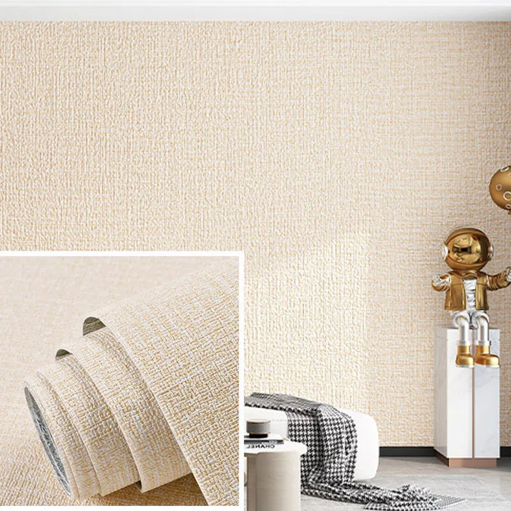 Lisslune | 3D Linen Self-Adhesive Waterproof Wall Sticker