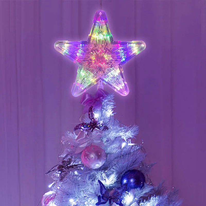 Rynx | LED Glowing Christmas Tree Star Christmas Tree Decoration Lamp 2025 New Year's Decorations For Home Navidad Natal Noel