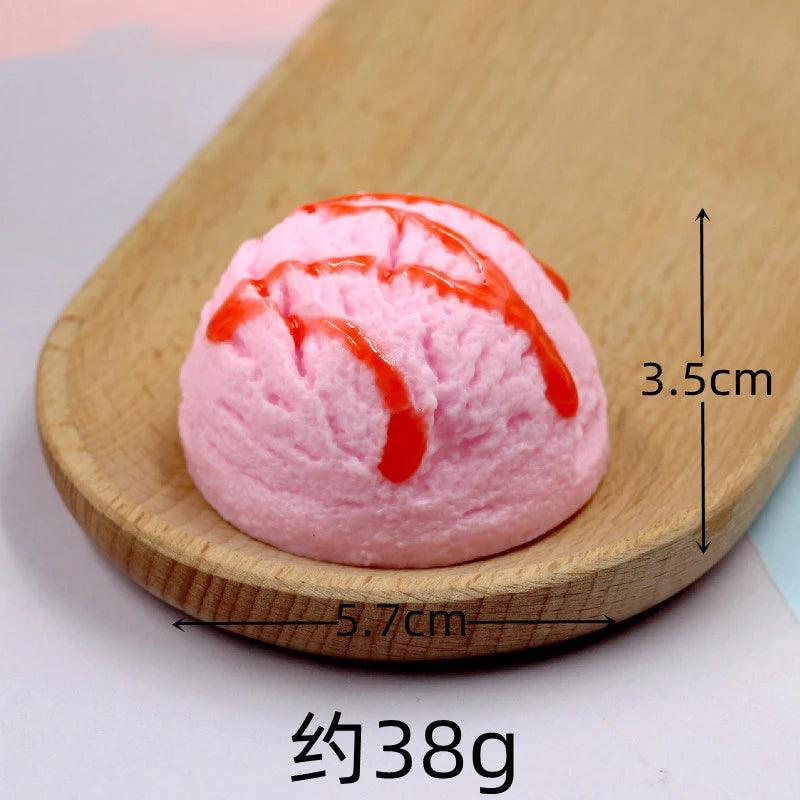 Lisslune | Life-like resin ice cream cone model - Realistic artificial dessert decoration for photography and home decor