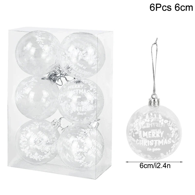 Rynx 1box Christmas balls Christmas tree decoration ball Xmas hanging tree ornament home party decor New Year gift Noel Navidad