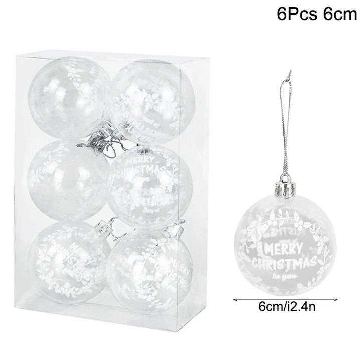 Rynx 1box Christmas balls Christmas tree decoration ball Xmas hanging tree ornament home party decor New Year gift Noel Navidad
