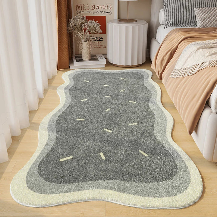 Rynx | Irregular Art Abstract Cozy Bedroom Rug Modern Home Decor Aesthetic Girl's Room Balcony Rugs Coffee Table Rug Wallpaper IG