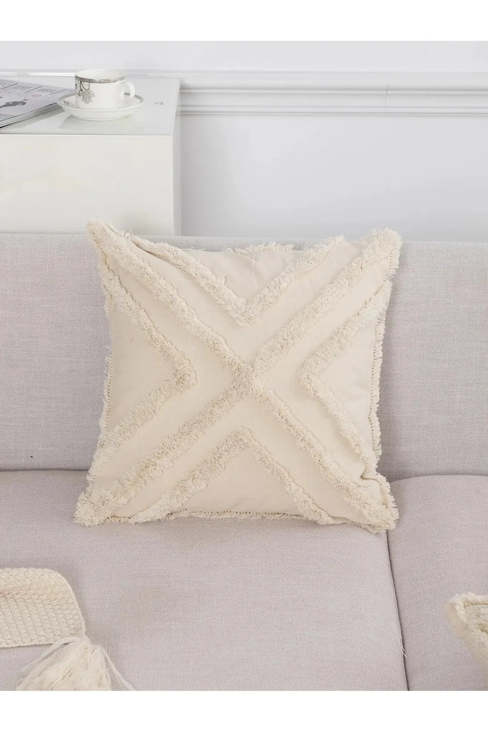 Lisslune | tufted Bohemian pillowcase