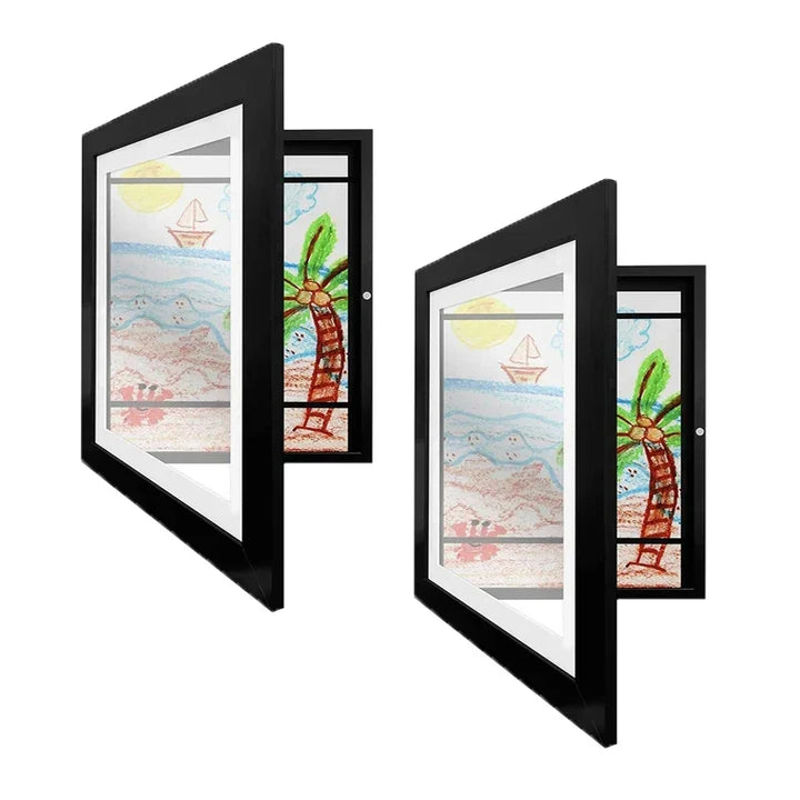 Lisslune | Magnetic Wooden Kids Easy Open Art Frame