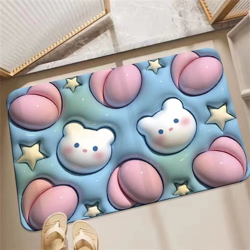 Lisslune | Non-Slip Cartoon Colorful Fun Quick Water Absorbent Mat