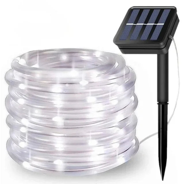 Lisslune | LED Solar String Lights - Outdoor Waterproof Lights for Christmas, Garden, Lawn, Trees, Fence, and Pathway Decor