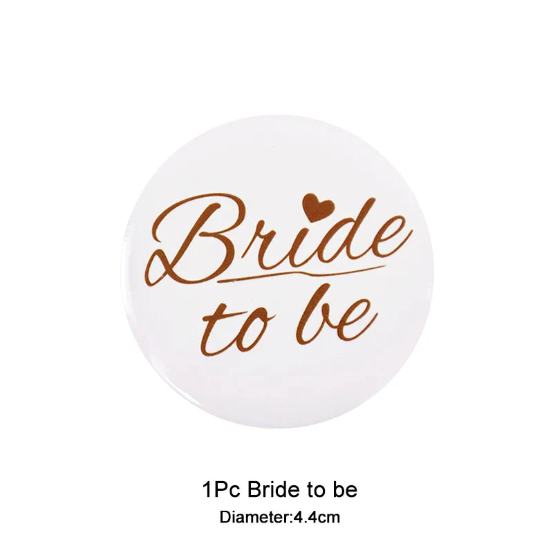 Rynx 12/1pcs Bride to be Team Bride Badge for Wedding Party Decor Bridesmaids Gift Bachelorette Party Hen Night Accessories