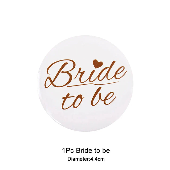 Rynx 12/1pcs Bride to be Team Bride Badge for Wedding Party Decor Bridesmaids Gift Bachelorette Party Hen Night Accessories