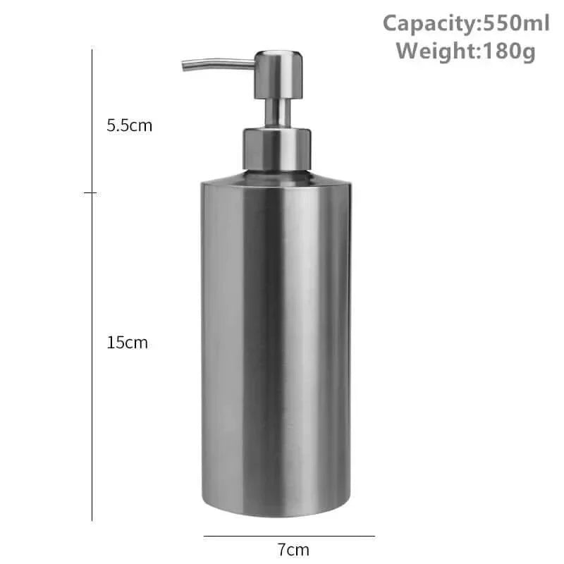 Lisslune | Elegant Stainless Steel Hand Pump Soap Dispenser 250ml/350ml/550ml