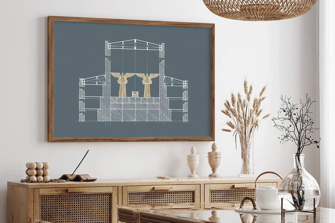 Lisslune | Temple Sketch Canvas Poster