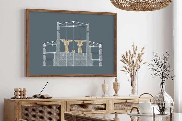 Lisslune | Temple Sketch Canvas Poster
