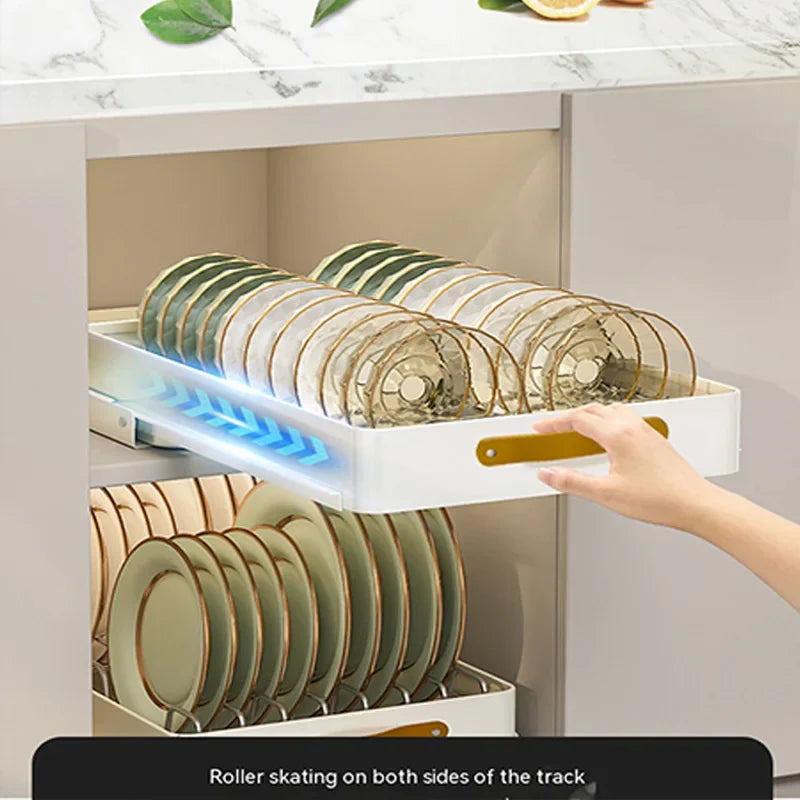 Lisslune | Stainless Store Kitchen Cabinet Pull-Out Sliding Organizer