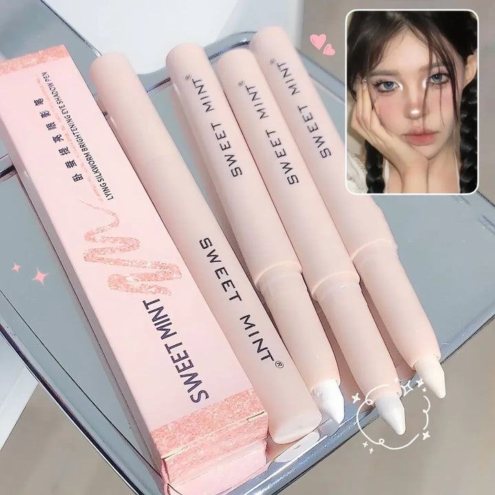 Rynx | 14 Colors White Eyeliner Shiny Glitter Eyeshadow Pencil Eye Liner Pencil Matte Brown Pink Pearl Eyes Makeup Brighten Silk Worm