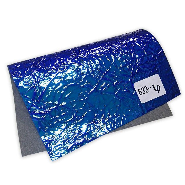 Lisslune | Crinkled Holographic Metallic Synthetic Leather Fabric Sheet for Creative DIY Projects