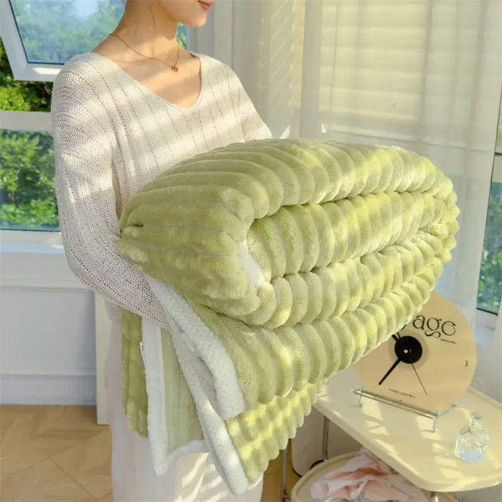 Rynx Velvet Coral Velour Small Blanket Single Room Climate Blanket Rabbit Velour Blanket Office Nap Blanket