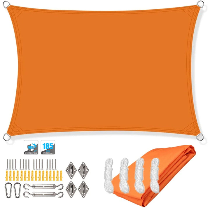 Lisslune | Waterproof Rectangular Sun Shade Sail with UV Protection & Mounting Kits – ShadeGuard