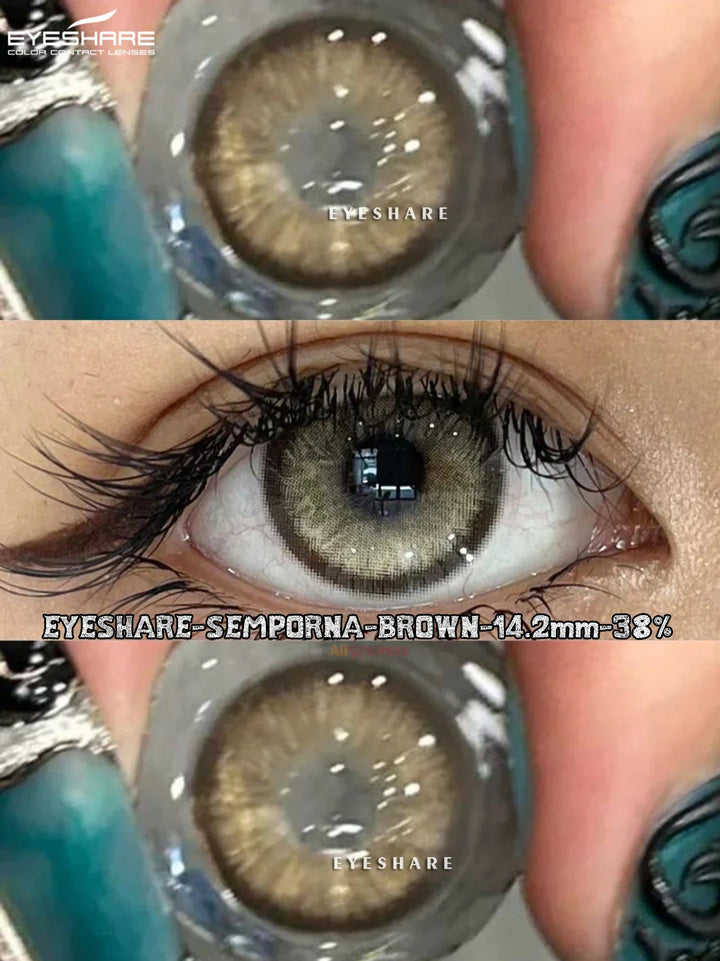 Rynx | 2pcs Color Contact Lenses Gray Soft Contact Naturally Cosmetic Color Lenses Blue Beautiful Pupils Annual Use