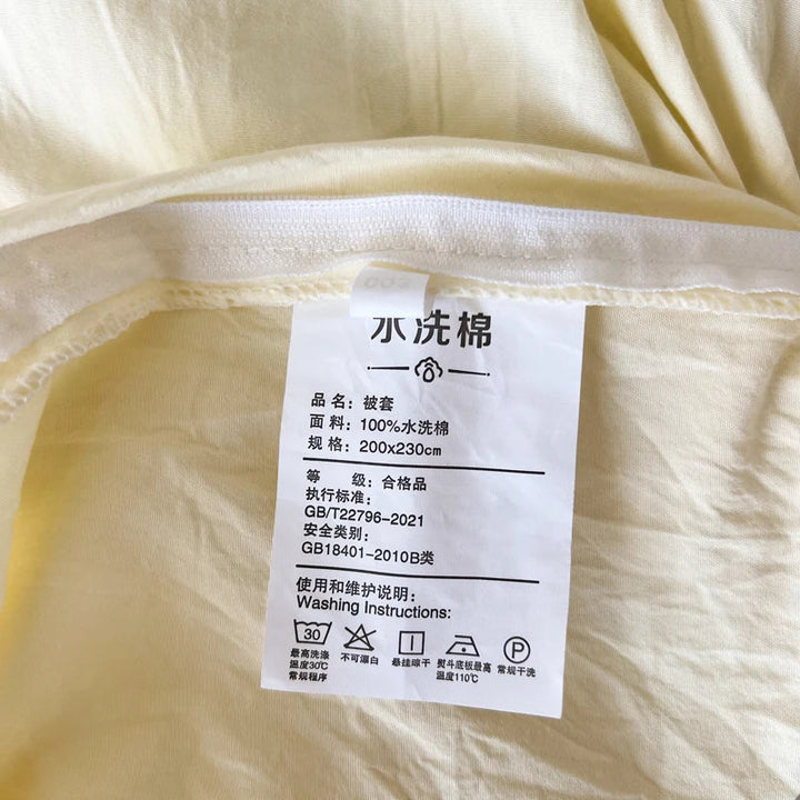 Rynx | 2/3/4 Pieces Luxury Butterfly Embroidery Bedding Set Soft Skin-Friendly Washed Cotton Duvet Cover Twin Full Queen King Bed Set