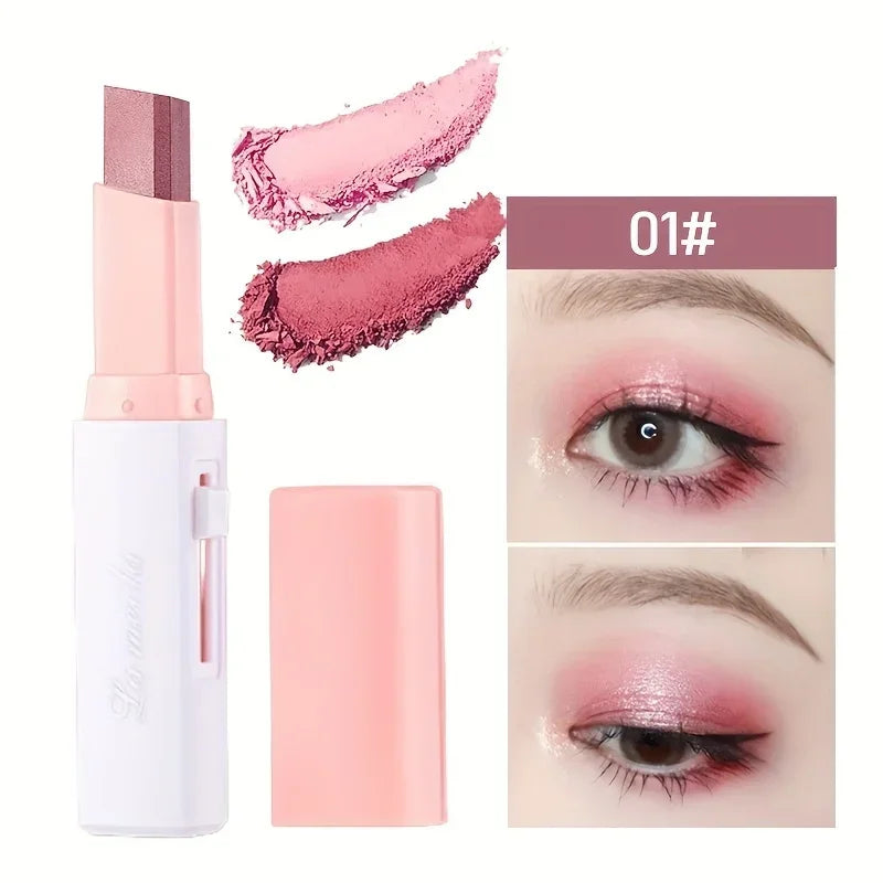 Rynx | 2 In 1 Pearl Highlighter Eyeshadow Stick Makeup Waterproof Long-lasting Glitter Eyeshadow Eyeliner Stick Eye Makeup Cosmetics