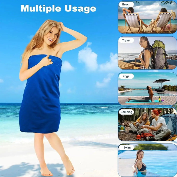 Lisslune | Versatile Microfiber Towel Set for Quick Drying for Beach, Gym, and Traveling