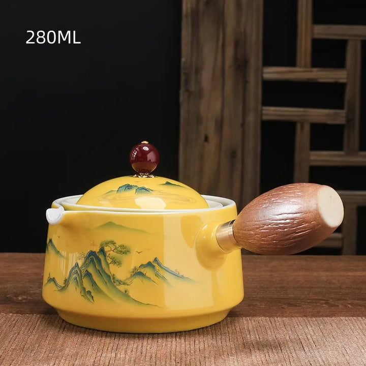 Lisslune | Traditional Harmony Ceramic Rotating Teapot